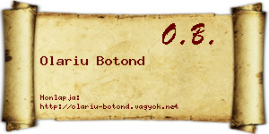 Olariu Botond névjegykártya